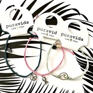 [pura vida] 3 Bracelets with Charms